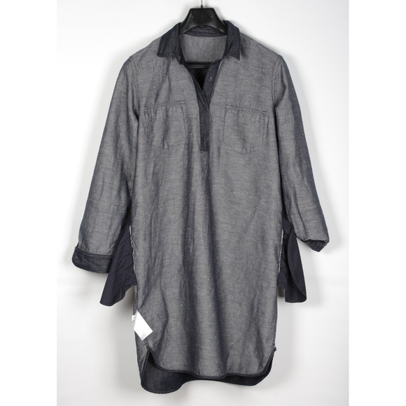 GAP Denim 2 Tones Tunic Dress Size L - Picture 5 of 5